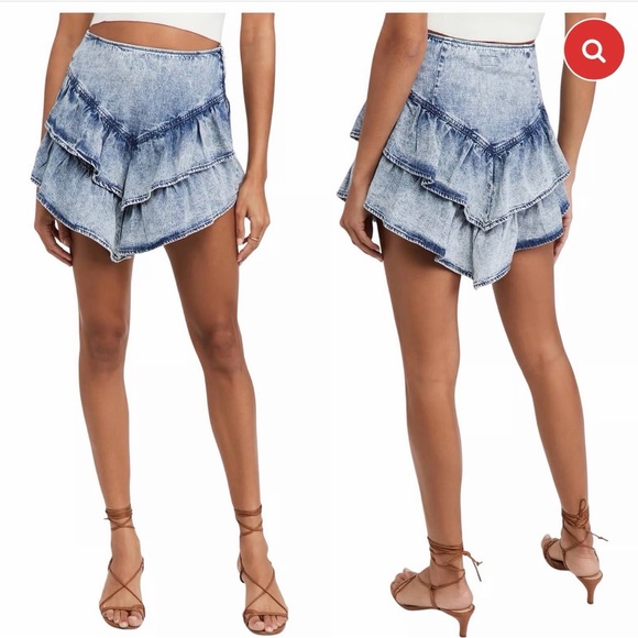 Mother the Ruffle Mini Skirt in Threading the Needle Women's Size 32 - Picture 4 of 5